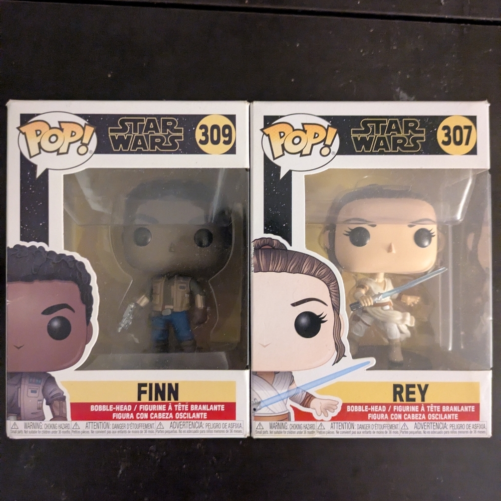 Star Wars Funko Pop Figures - Finn and Rey